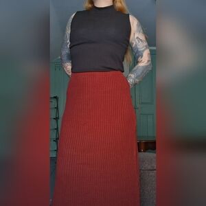 Catherine Malandrino Ribbed A-Line Skirt
